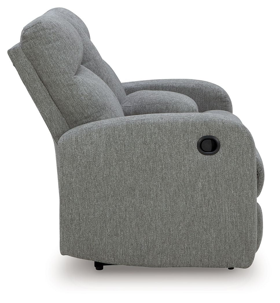 Gauntlet - Double Recline Loveseat With Console - Sterling