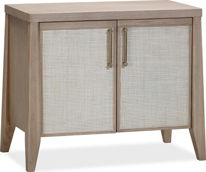 Sumire - Two Door Ash Wood Bachelor Chest - Ginger And Natural Cane