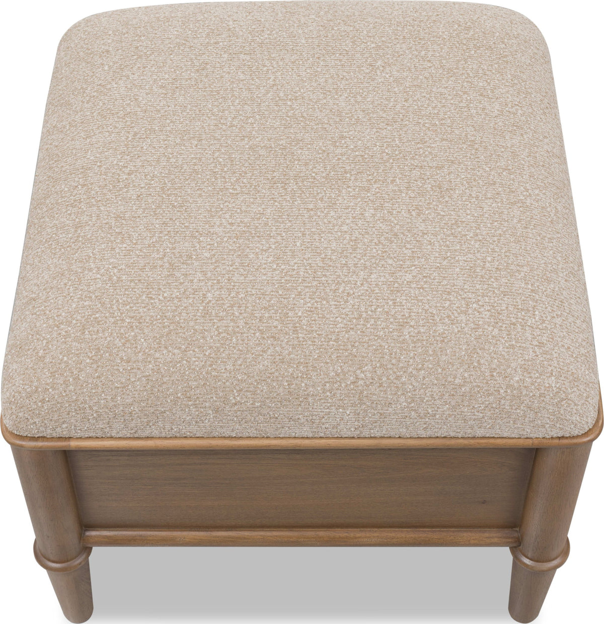 Whitmore - Storage Ottoman - Champagne / Claystone