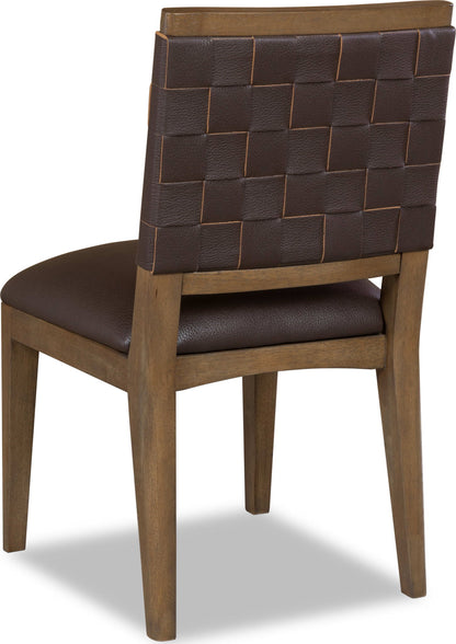 Arden - Weaven Side Chair (Set of 2) - Dark Chocolate / Tavern Brown