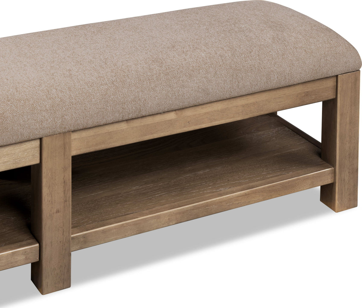 Roycroft - Wooden / Upholstered Bench - Harvest Wood