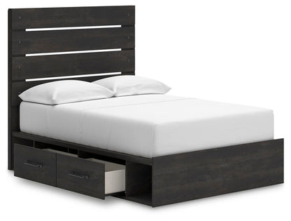 Hollivern - Panel Bed With Storage