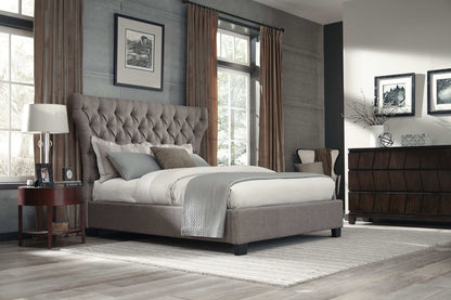 Geneva Melina - California King Upholstered Storage Bed - Dolphin Linen
