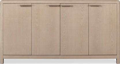 Liv - Four Door Ash Wood Sideboard - White Sand