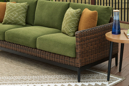 Horizon Hall - Sofa With Cushion - Brown / Green