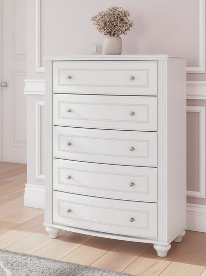 Kozlani - Five Drawer Chest - White