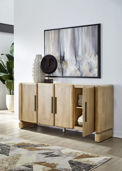 Nia - Four Door Acacia Wood Sideboard - Lioness