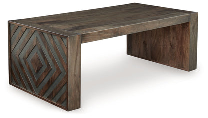 Dreggan - Rectangular Cocktail Table - Brown