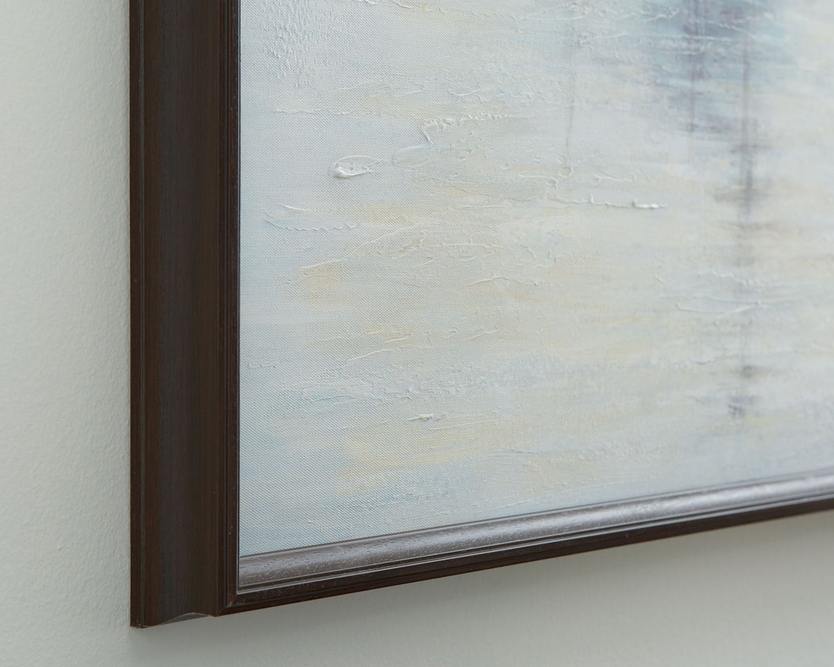 Worthney - Wall Art - Blue / White / Brown