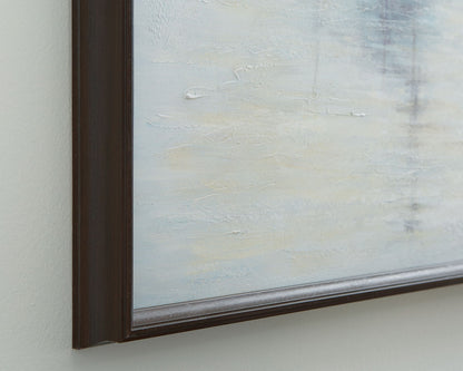 Worthney - Wall Art - Blue / White / Brown