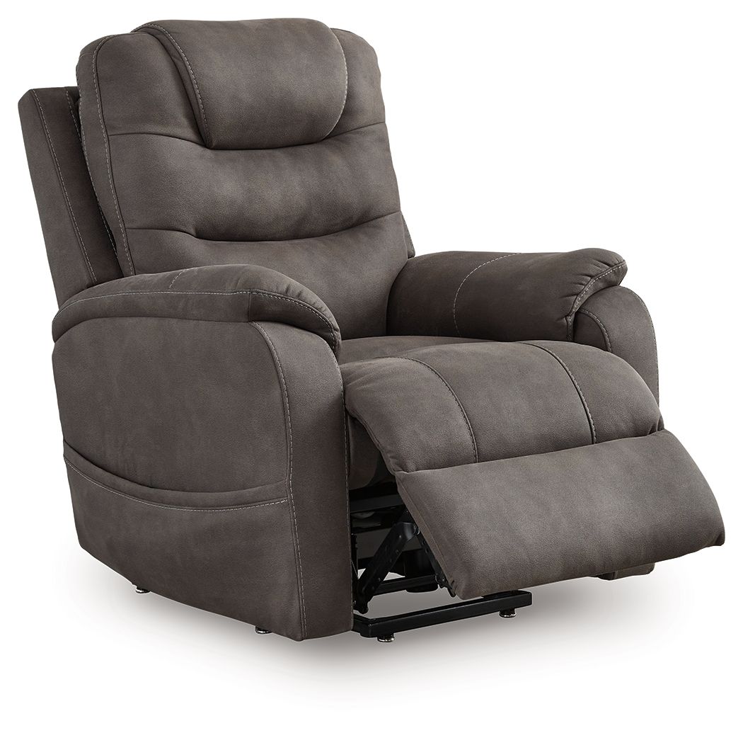 Snowfield - Power Lift Recliner - Gunmetal