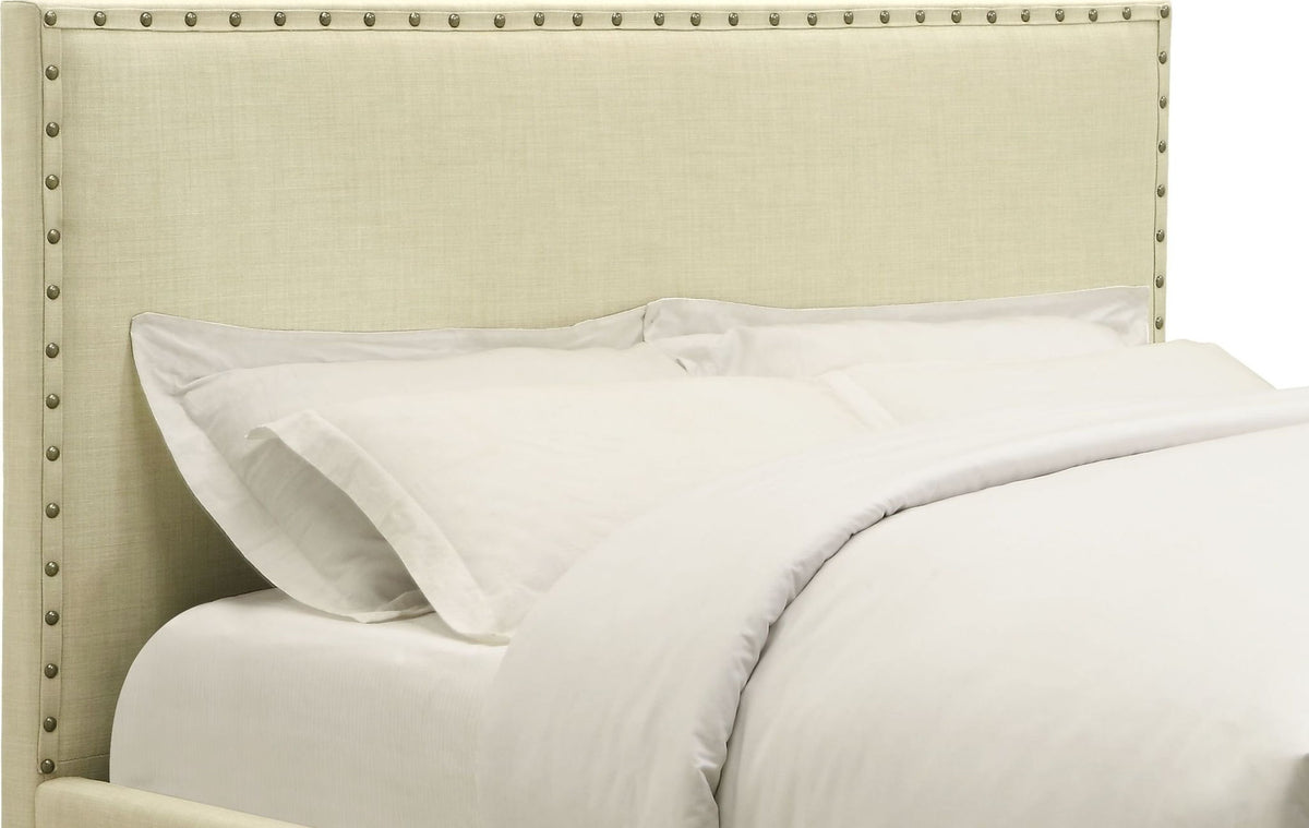 Geneva Tavel - King Nailhead Upholstered Headboard - Tumbleweed