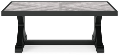 Beachcroft - Rectangular Cocktail Table - Black / Light Gray