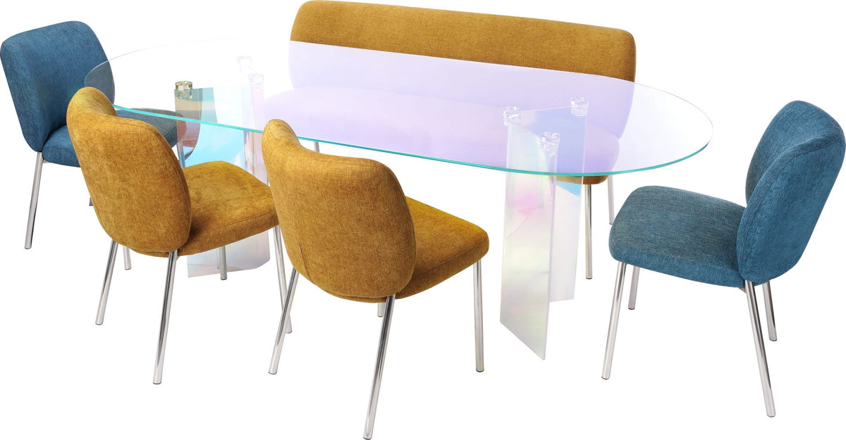 Fomo - Chenille Upholstered Stainless Steel Base Dining Chair (Set of 2)