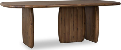 Xolani - Rectangular Acacia Wood Pedestal Table - Impala