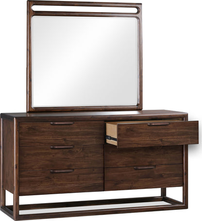 Sol - Beveled Glass Wall Or Dresser Mirror - Brown Spice