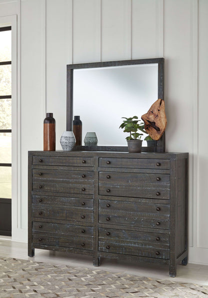 Townsend - Solid Wood Eight Drawer Dresser - Gunmetal (2024)