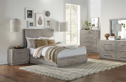 Alexandra - Solid Wood Two Drawer Nightstand - Rustic Latte