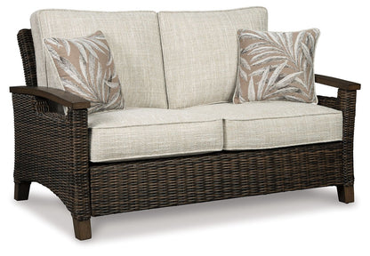 Paradise Trail - Loveseat w/Cushion - Medium Brown
