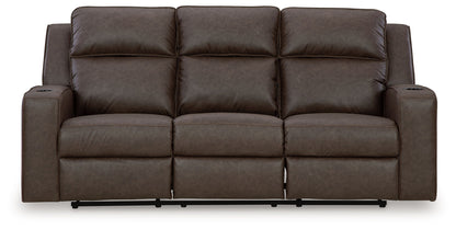 Lavenhorne - Reclining Sofa With Drop Down Table - Umber