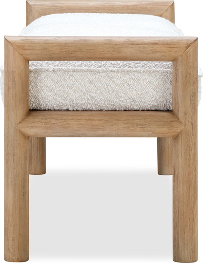 Dorsey - Boucle Upholstered Wooden Bench