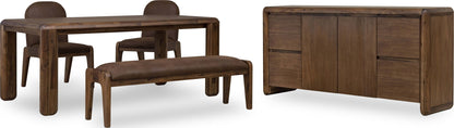 Xolani - Rectangular Acacia Wood Leg Table - Impala