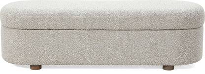 Virgil Kiki - Upholstered Hinged Storage Bench - Cotton Ball Boucle (2026)