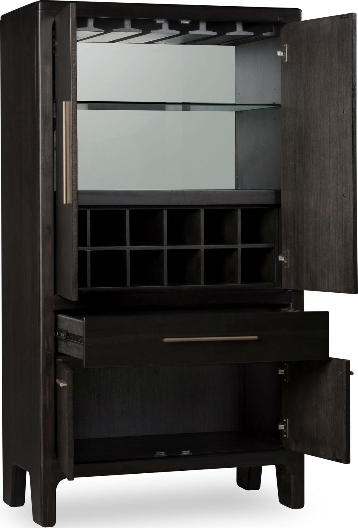 Zamba - Four Door One Drawer Acacia Bar Cabinet - Jaguar