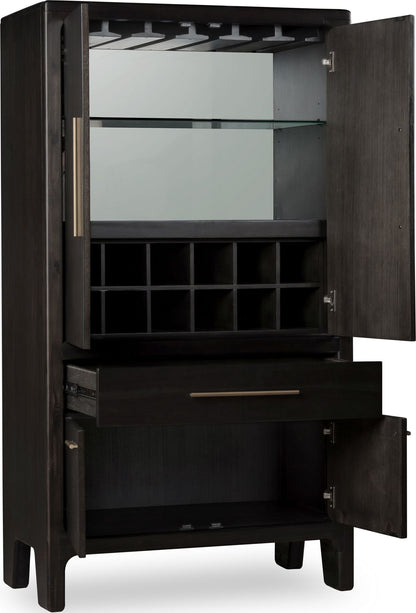 Zamba - Four Door One Drawer Acacia Bar Cabinet - Jaguar