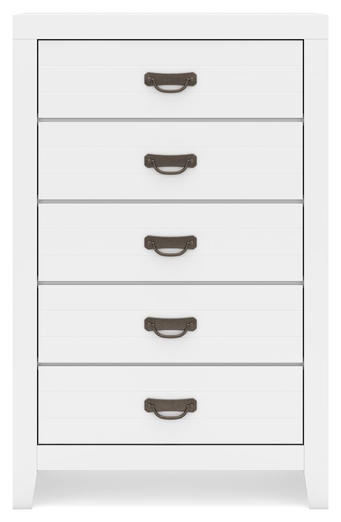 Binterglen - Five Drawer Chest - White