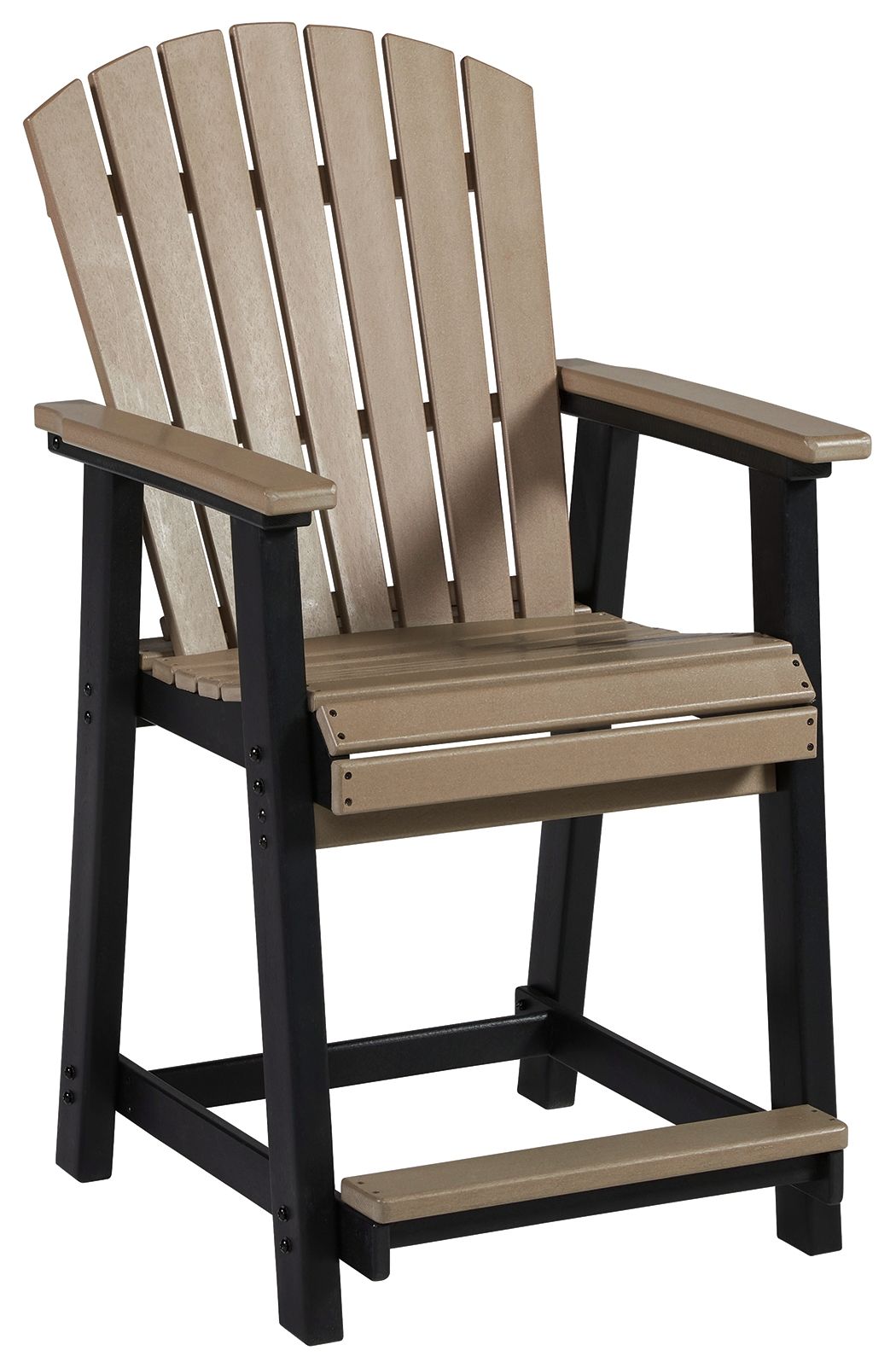 Fairen Trail - Barstool (Set of 2) - Black / Driftwood
