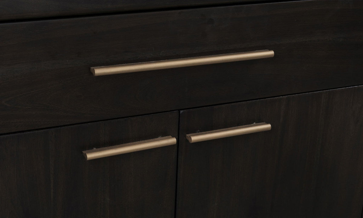 Zamba - Four Door One Drawer Acacia Bar Cabinet - Jaguar