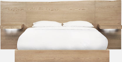 One - Coastal Modern Live Edge Wall Bed With Floating Nightstands