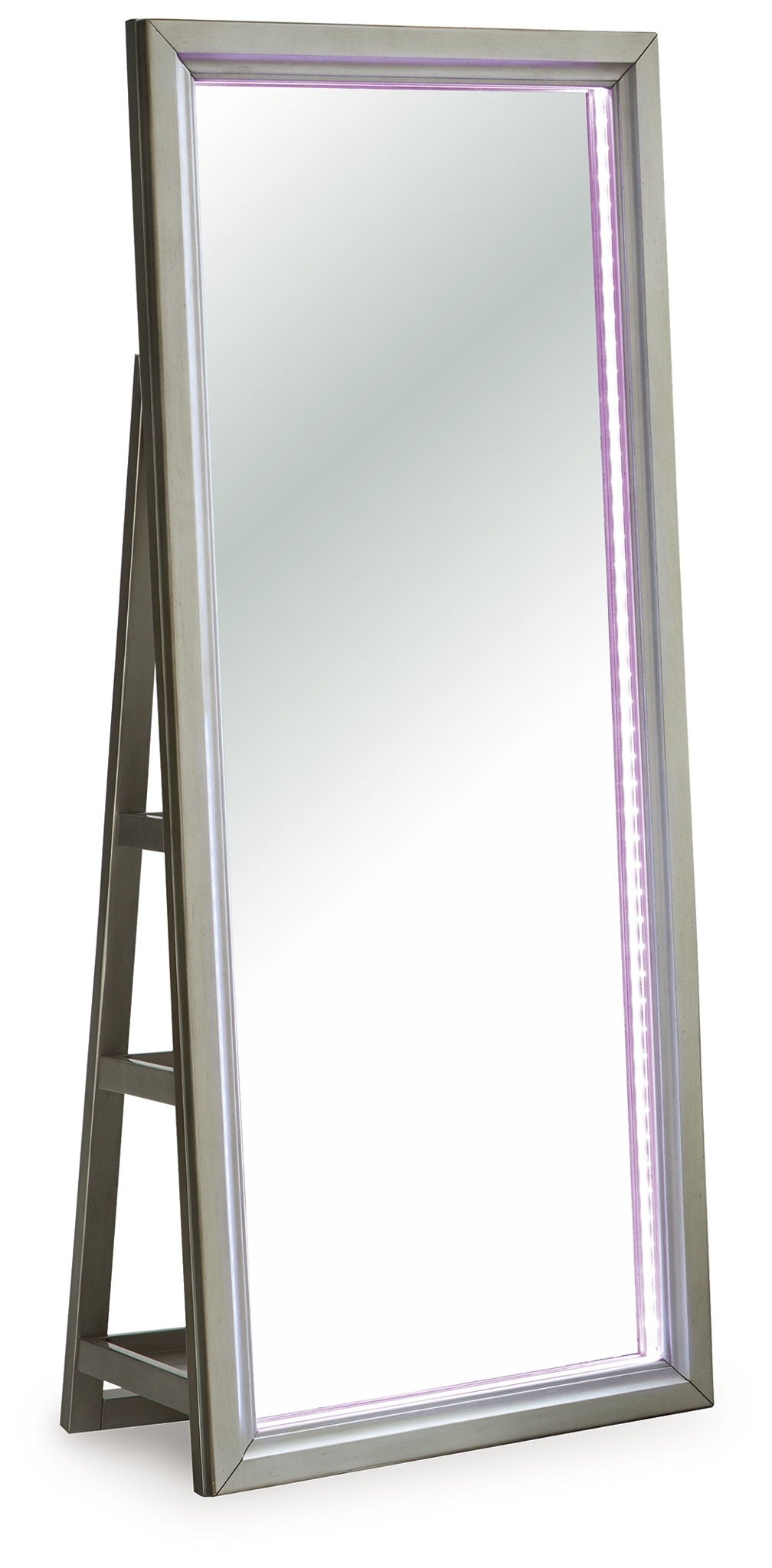 Evesen - Floor Standing Mirror With Storage - Champagne