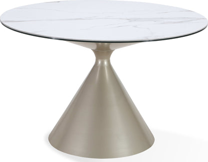 Winston - Stone Top Metal Base Round Dining Table