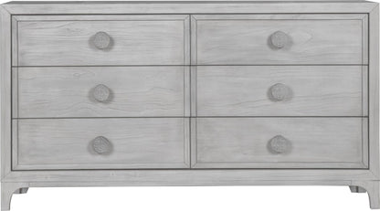 Boho Chic - Six-Drawer Dresser - Washed White (2024)