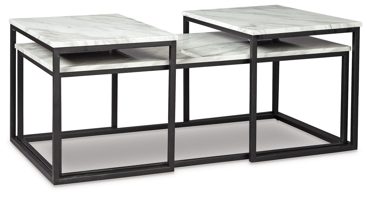 Donnesta - Occasional Table Set (Set of 3) - Gray / Black