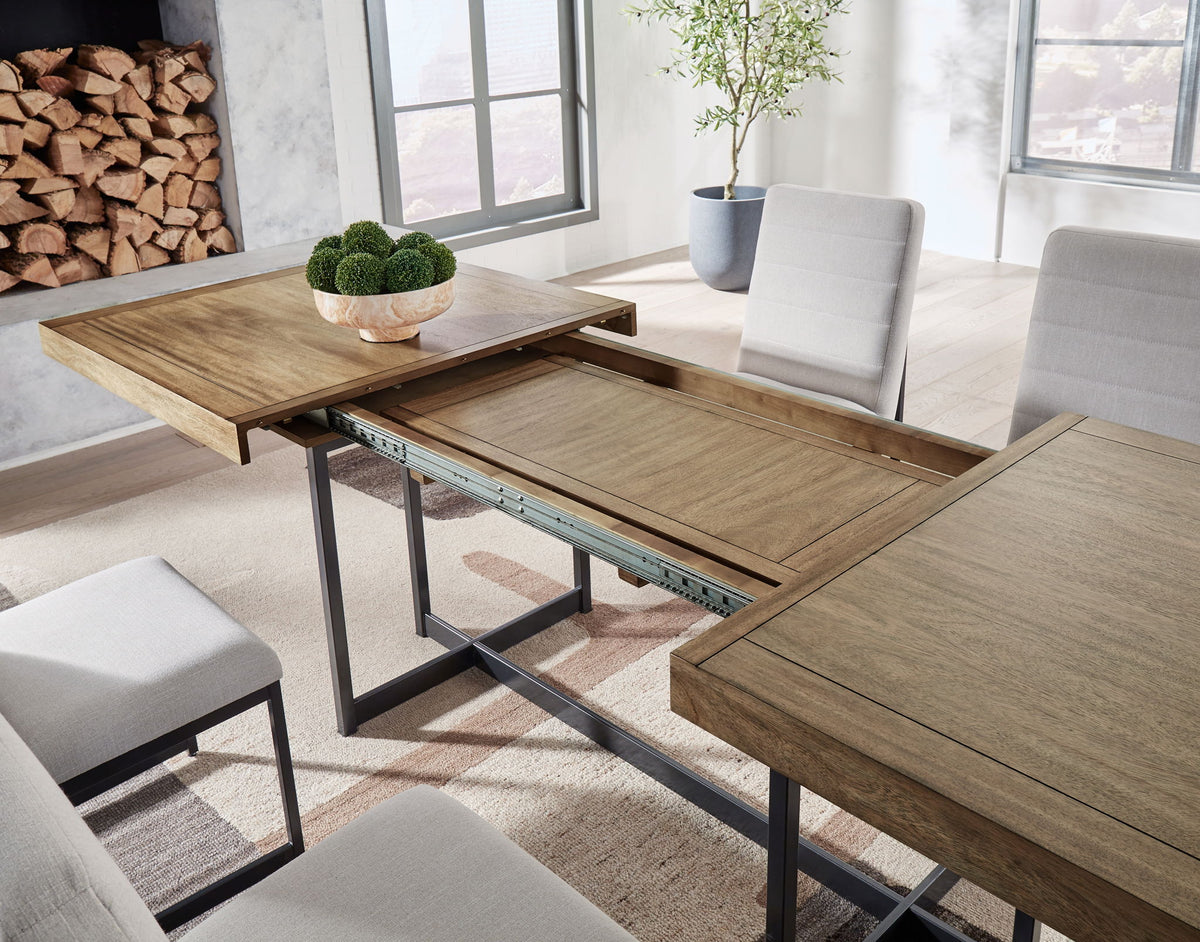 Tomtyn - Rectangular Dining Room Extension Table - Light Brown