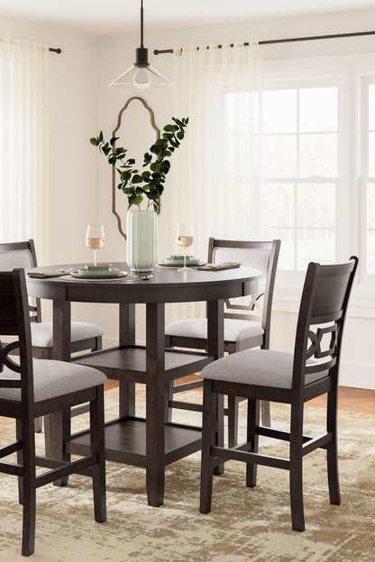 Langwest - Dining Room Counter Table Set (Set of 5) - Brown