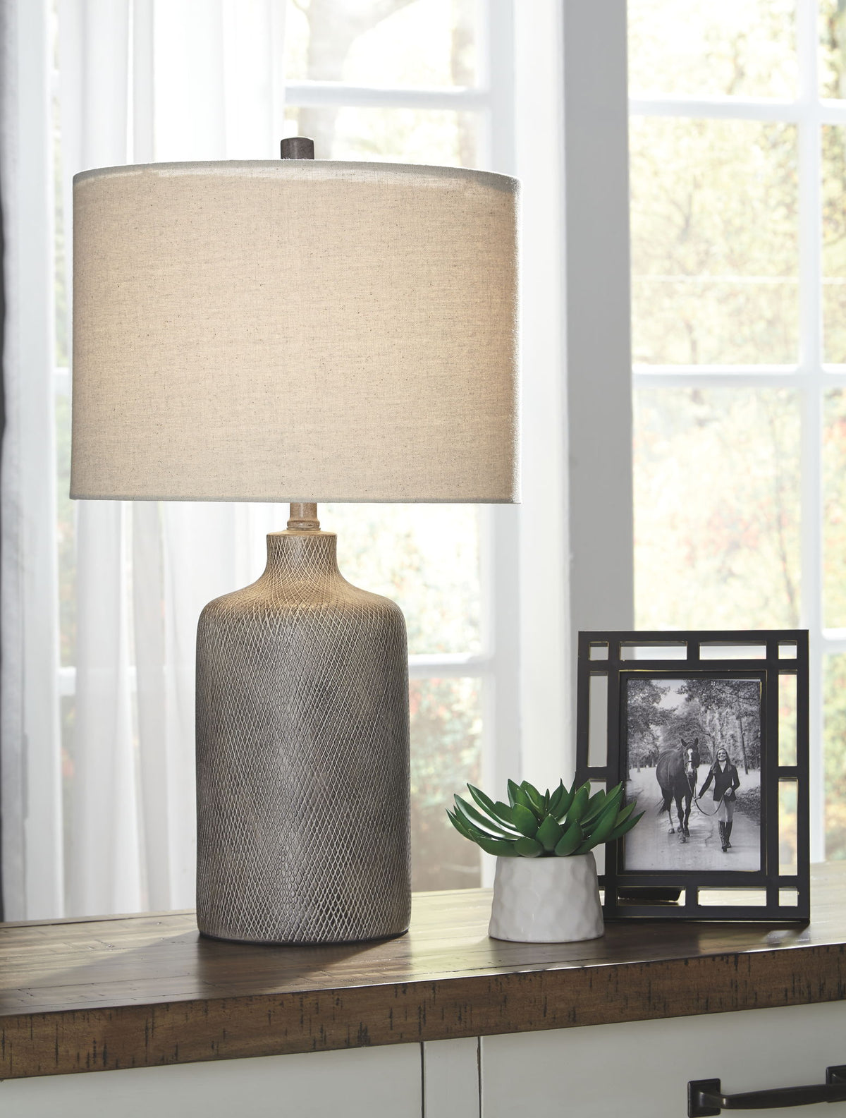 Linus - Ceramic Table Lamp  - Antique Black