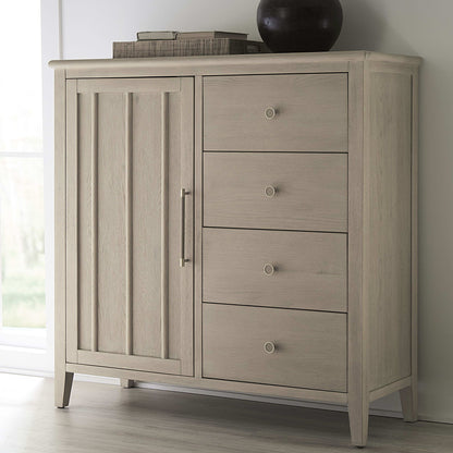 Camden - Six Drawer One Door Oak Wood Chest - Chai