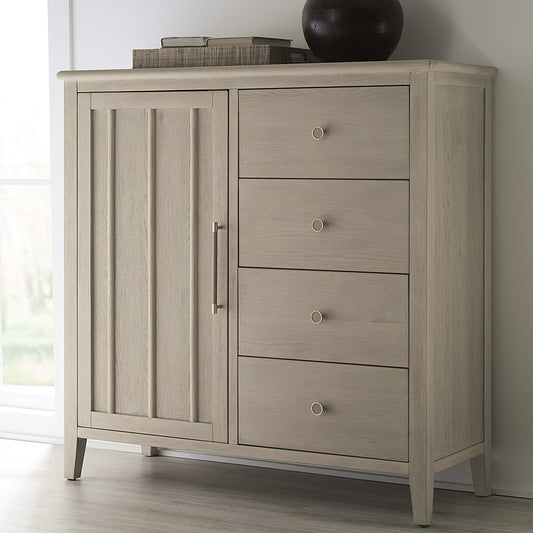Camden - Six Drawer One Door Oak Wood Chest - Chai