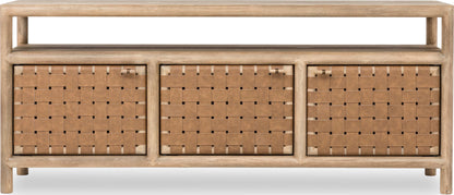 Dorsey - 72" Weaven Entertainment Console - Granola