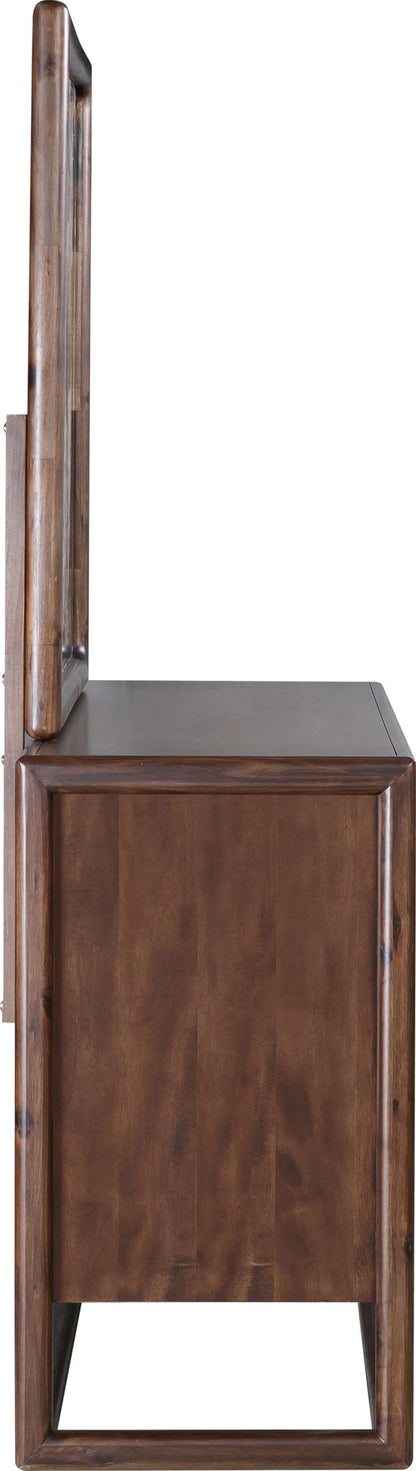 Sol - Six Drawer Acacia Wood Dresser - Brown Spice