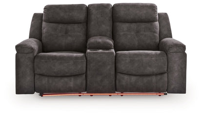 Brysonview - Double Reclining Loveseat With Console - Charcoal