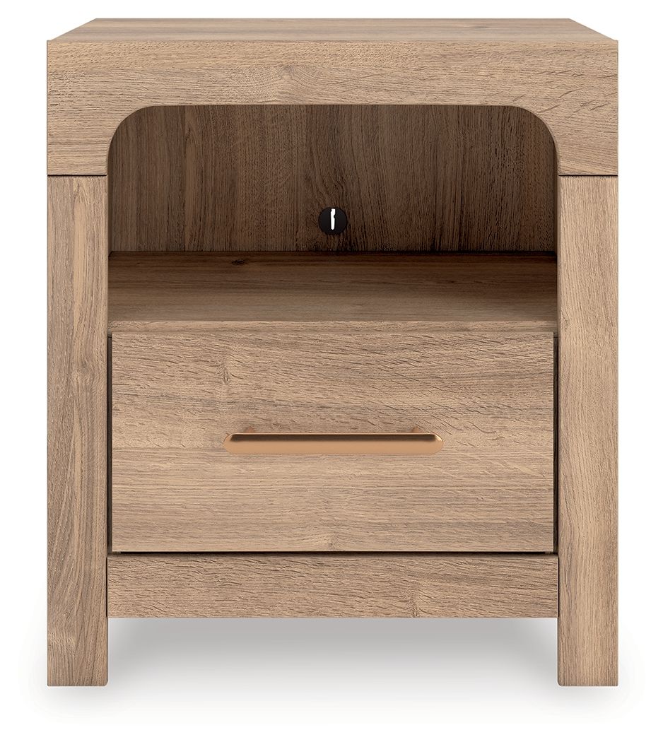 Kinlanni - One Drawer Night Stand - Tan