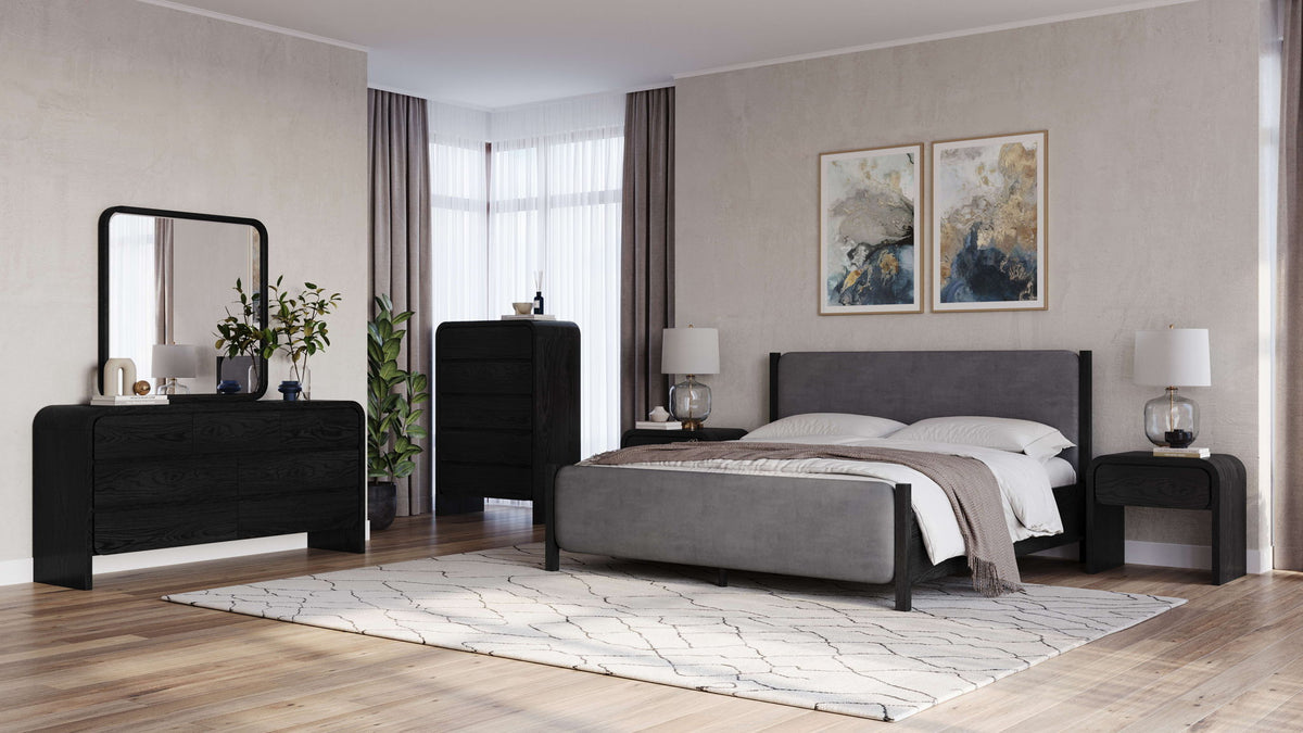 Elora - Seven Drawer Dresser - Jet Black Ash
