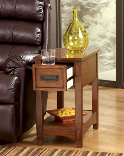 Breegin - Chair Side End Table - 1 Drawer - Brown
