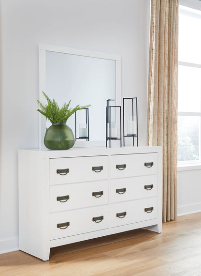 Binterglen - Dresser And Mirror - White