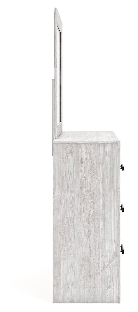Cayboni - Dresser And Mirror - Whitewash